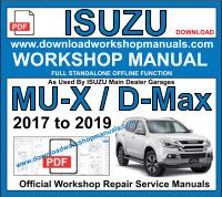 Isuzu D Max MU-X service repair workshop manual